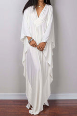 Boho Maxi Dress, Beach Dress, Kaftan Dress, Juana Irma in Black and White