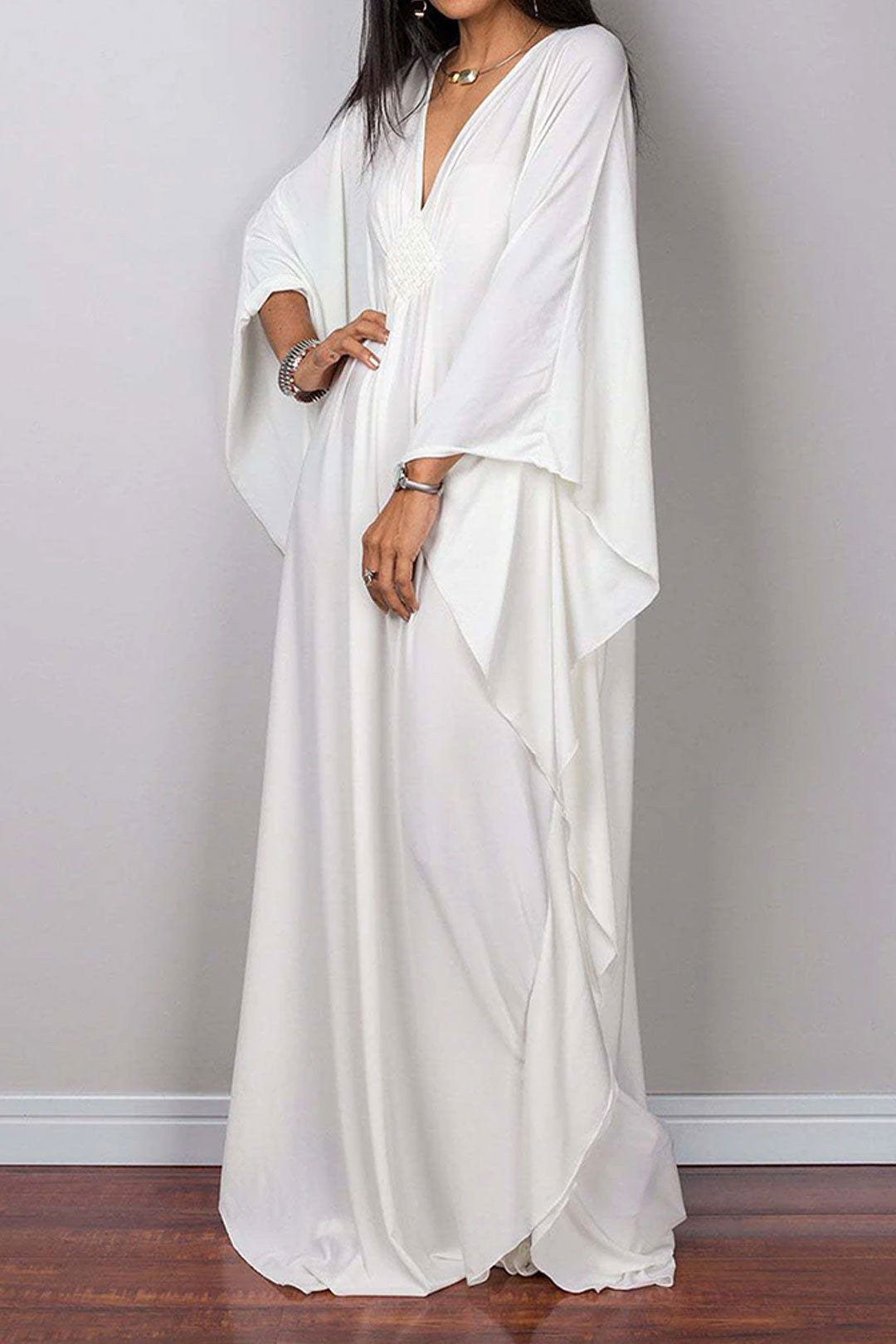 Boho Maxi Dress, Beach Dress, Kaftan Dress, Juana Irma in Black and White