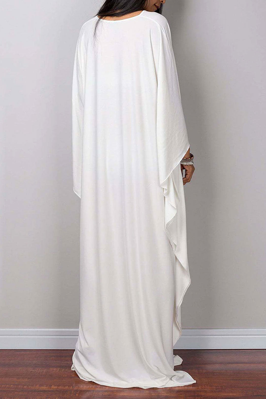 Boho Maxi Dress, Beach Dress, Kaftan Dress, Juana Irma in Black and White