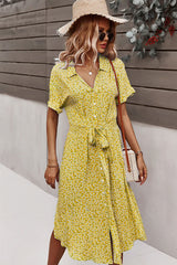 Boho Midi Dress, Sundress, Layla Yellow