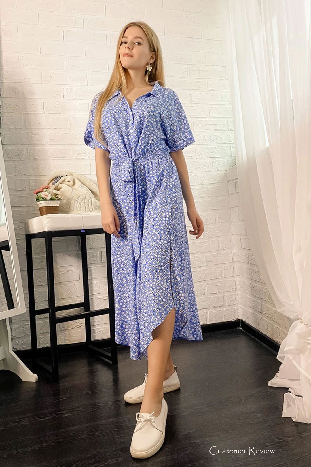 Boho Midi Dress, Sundress, Layla Blue