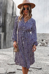 Boho Midi Dress, Layla in Blue