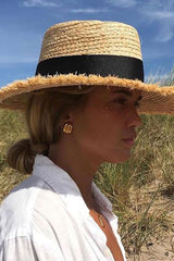 Boho Hat, Sun Hat, Beach Hat, Friged Wide Brim Straw Hat, Sweet