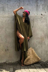 Boho Maxi Dress, Beach Dress, Kaftan Zaynab in Red, Blue, White and Yellow