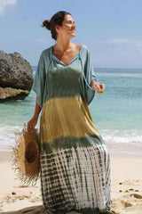 Boho Maxi Dress, Beach Dress,Kaftan Dress, Olivia in Sage