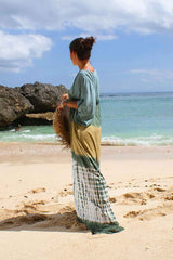 Boho Maxi Dress, Beach Dress,Kaftan Dress, Olivia in Sage