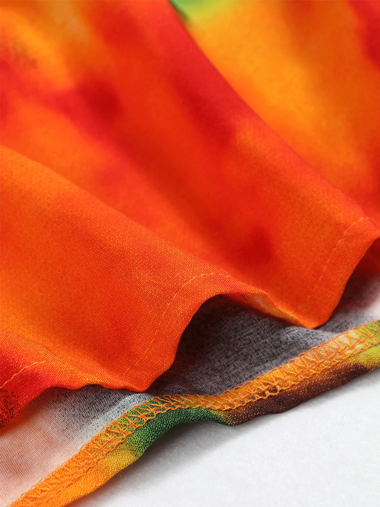 Boho Maxi Dress - Beach Dress, Kaftan Dress Tie dried Dream in Orange