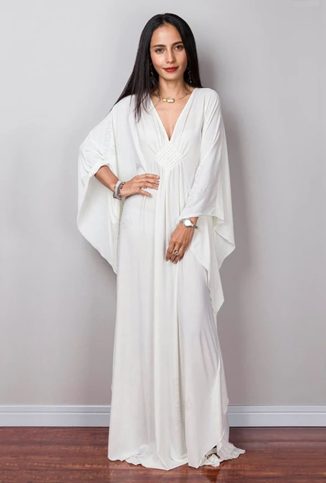 Boho Maxi Dress - Beach Dress, Kaftan Dress Blue Harmony in 15 colors