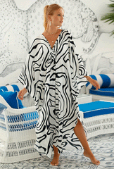 Boho Maxi Dress - Beach Dress, Kaftan Akari Dress Black Curve