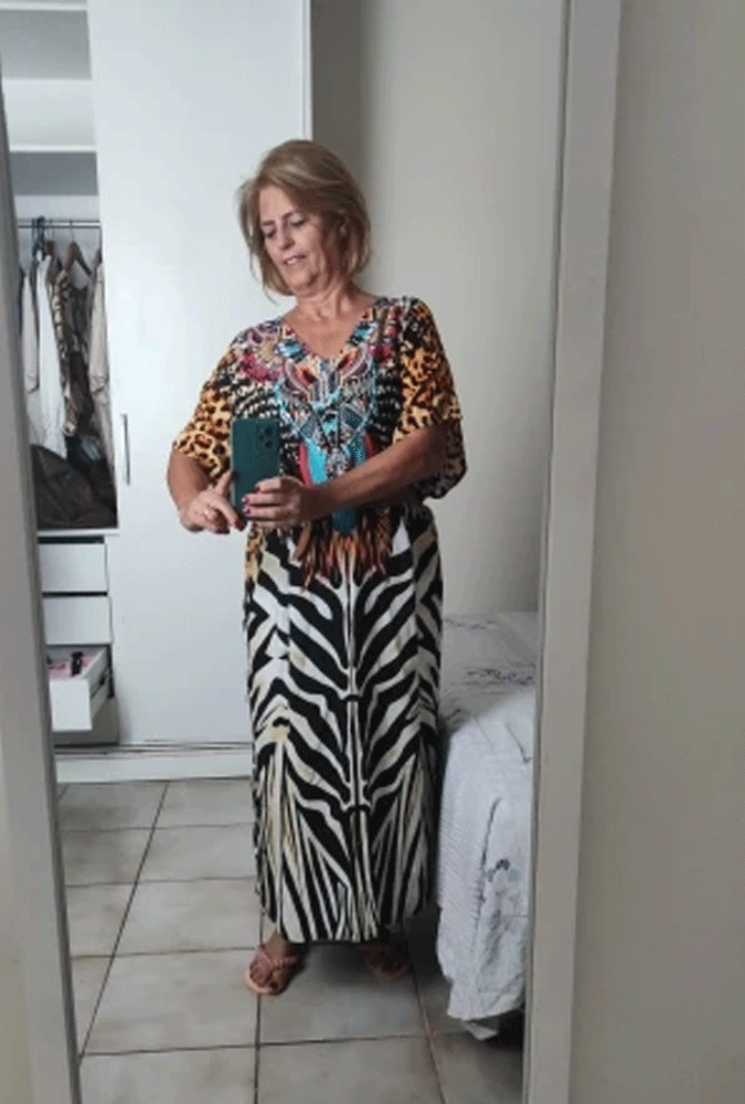 Boho Maxi Dress - Beach Dress, Kaftan Dress Allegra Blue Zebra