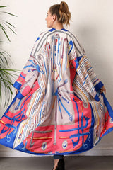 Boho Robe, Kimono Robe, Silk robe, Beach Cover up, Leaf Luxe