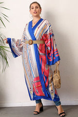 Boho Robe, Kimono Robe, Silk robe, Beach Cover up, Leaf Luxe