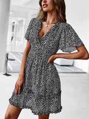Women's Dresses Temperament Commuting Floral Sexy Mini Dress