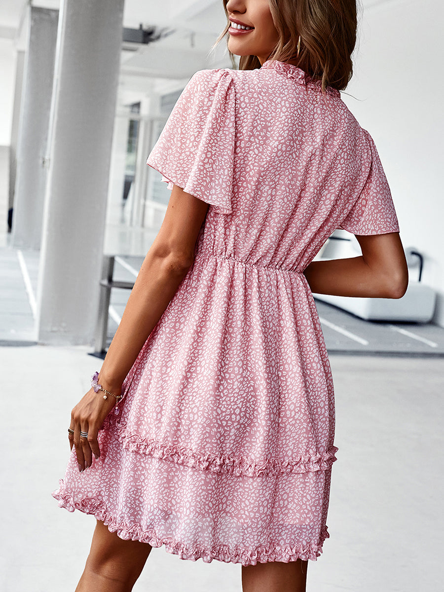Women's Dresses Temperament Commuting Floral Sexy Mini Dress