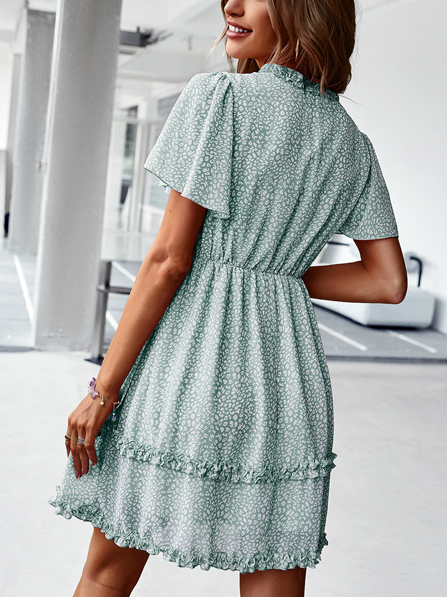 Women's Dresses Temperament Commuting Floral Sexy Mini Dress