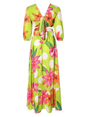 Camisole Vintage Floral Print Maxi Dress