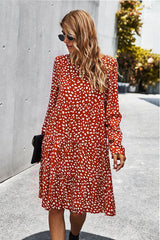 Boho Midi Dress, Ellie Red Brick