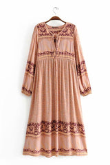 Gown Dress, Boho Maxi Dress, Loose Dress, Sahara in Dusty