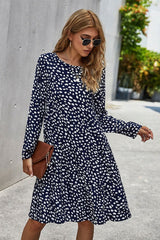 Boho Midi Dress, Ellie Navy Blue