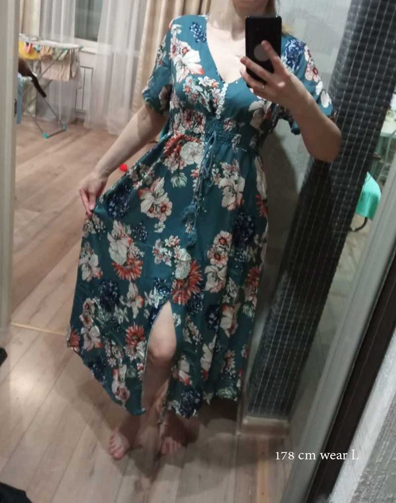 Boho Midi Dress, Sundress, Canna in Black