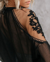 Round Neck Long Sleeve Loose Strap Blouse Tops