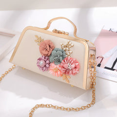 Women's Portable Banquet Dress Shoulder Flower Shoulder Bags