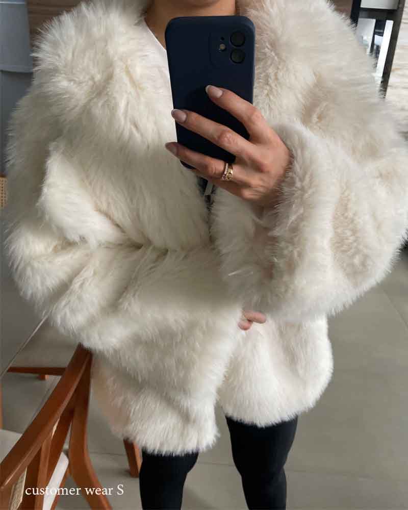 Boho Winter Coat, Fur Coat, Faux Fox Fur, Jolie in Brown