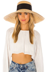 Boho Hat, Sun Hat, Beach Hat, Wide Brim Straw Hat, Big Black Ribbon