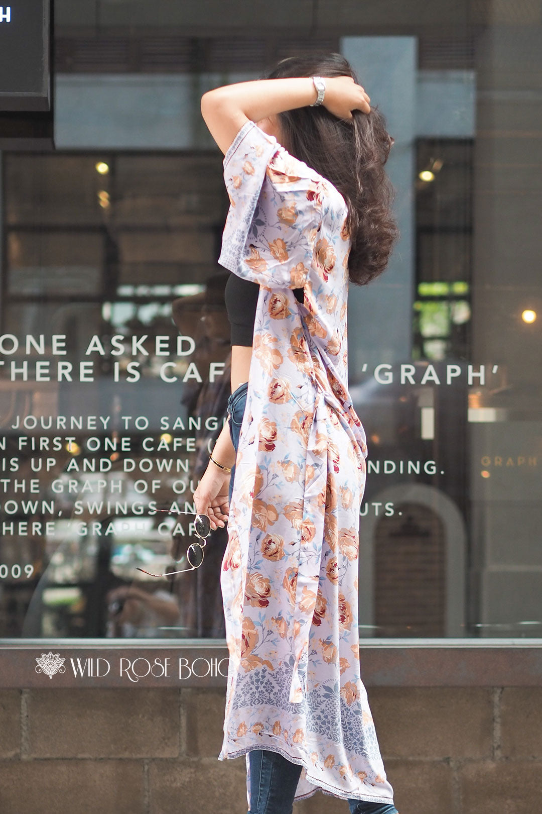 Boho Robe, Kimono Robe,  Beach Cover up, Iris Purple Rosa