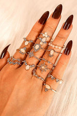 Rhinestone Ring Set