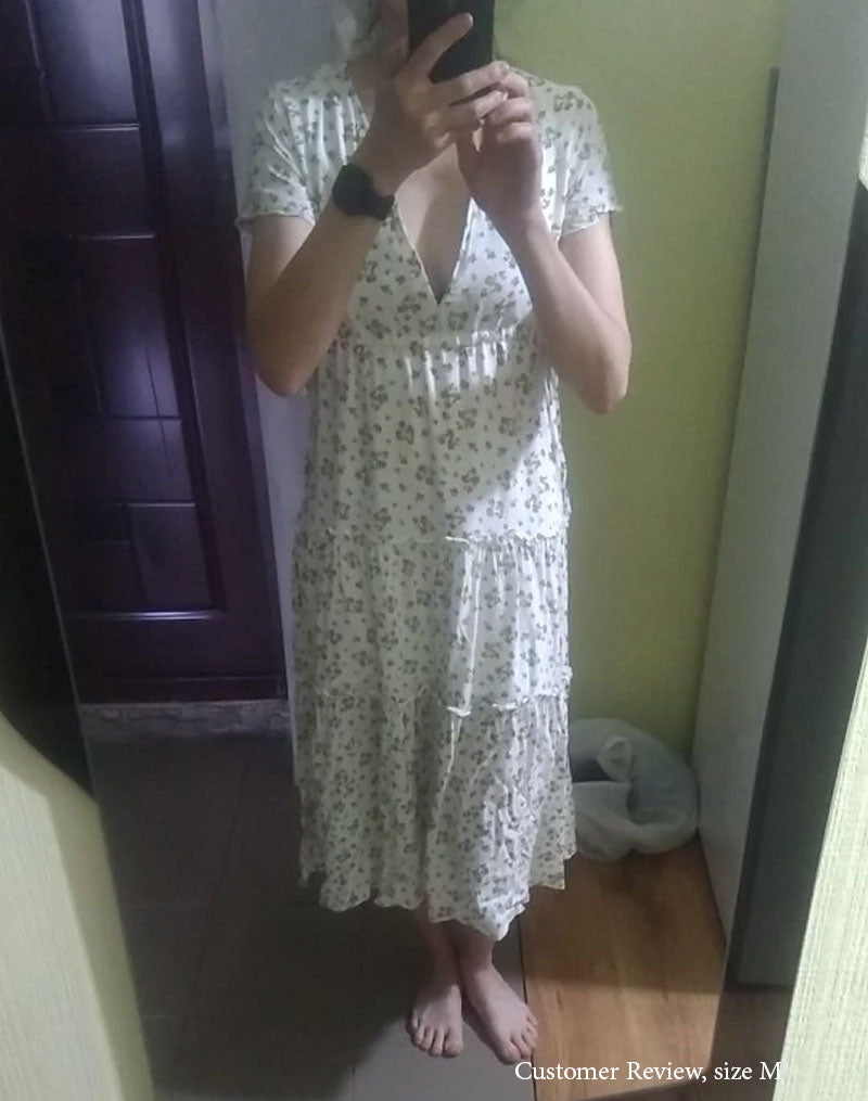 Boho Maxi Dress, Sundress, Serenity in Green