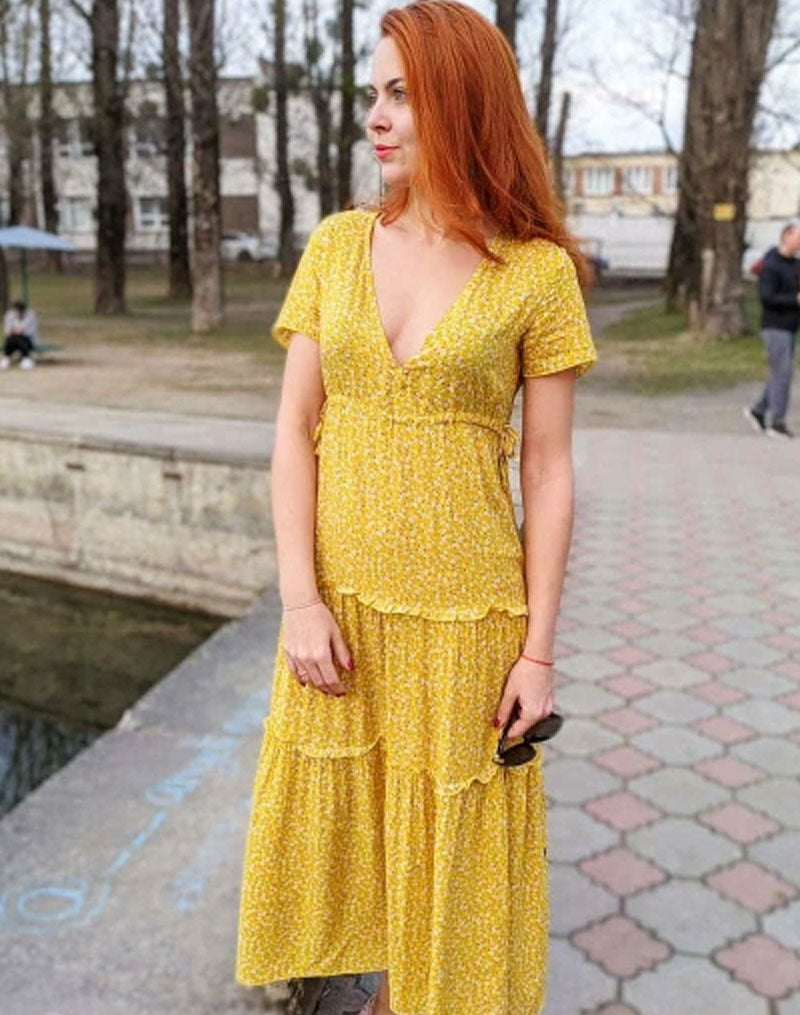 Boho Maxi Dress, Sundress, Serenity in Navy Blue