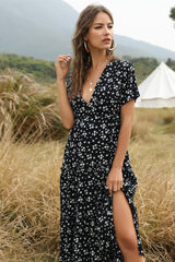 Boho Maxi Dress, Sundress, Serenity in Navy Blue