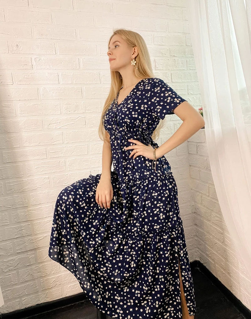 Boho Maxi Dress, Sundress, Serenity in Green