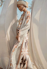 Boho Robe - Cover Up - Tribal Gown in White
