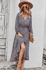 Boho Midi Dress, Autumn Dress, Claire in Black