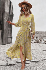 Boho Midi Dress, Autumn Dress, Claire in Yellow