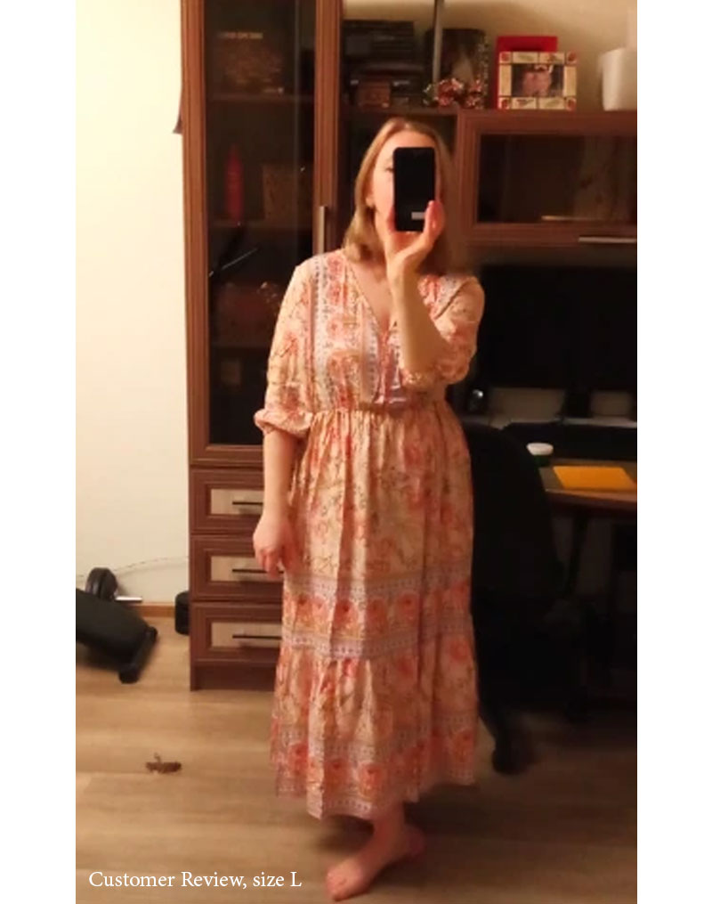 Boho Maxi Dress, Sundress, Lily-Rose in Pink