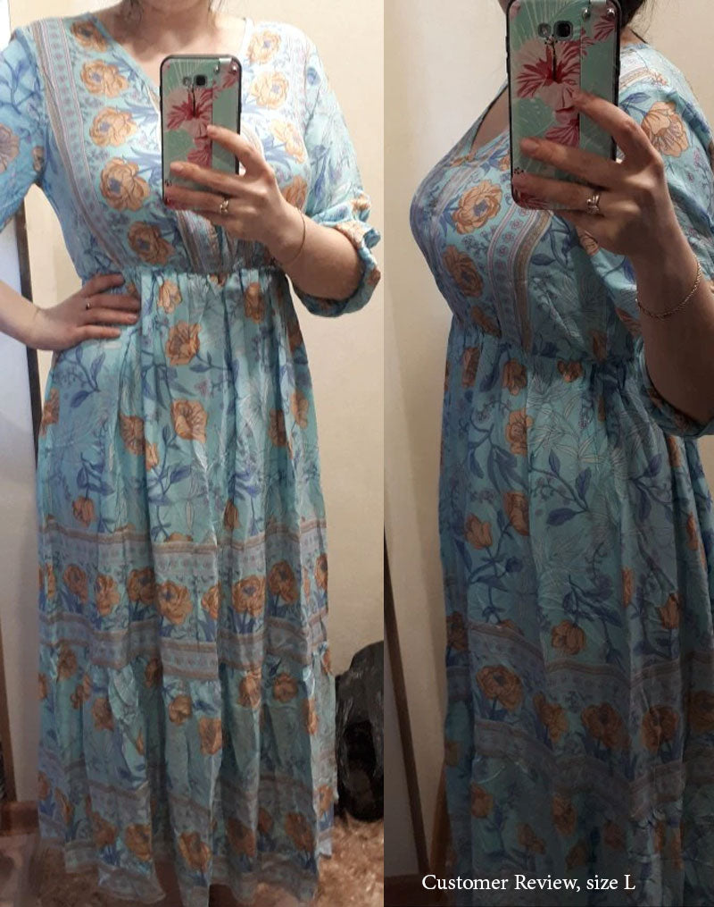 Boho Maxi Dress, Sundress, Lily-Rose in Pink