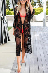Lace See Though Cover Up