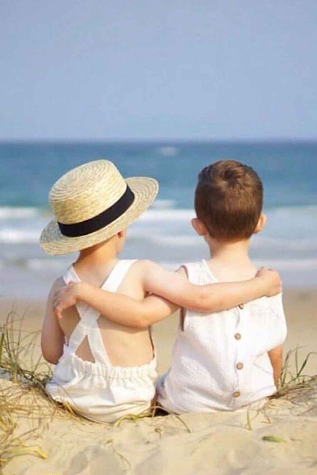Boho Hat, Kid Hat, Sun Hat, Little Girl Straw Hat, Emma White and Black Ribbon