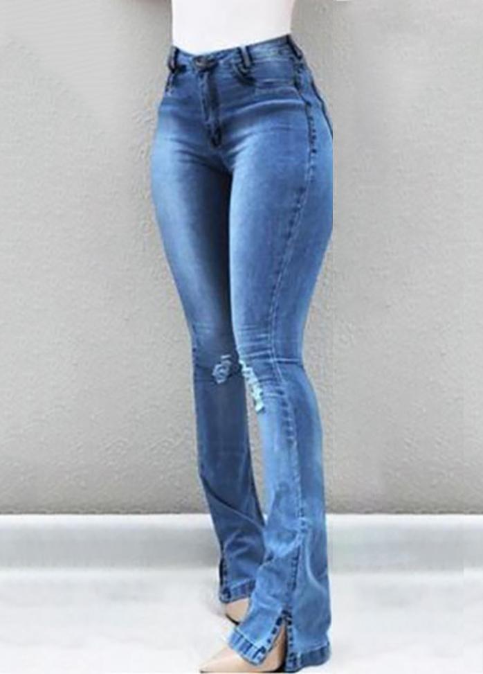 Casual Ripped Bell Jeans