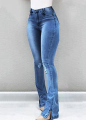 Casual Ripped Bell Jeans