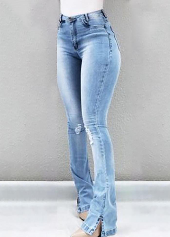 Casual Ripped Bell Jeans