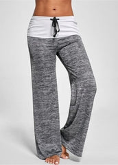 Lacing Patchwork Loose Pants