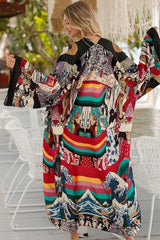 Boho Robe, Kimono Robe, Silk robe, Beach Cover up, Geisha Glam