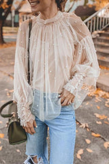 Pearl Puff Sleeve Blouse