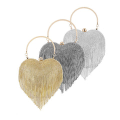 Evening Women's Banquet Party Dress Heart Shape Handbags