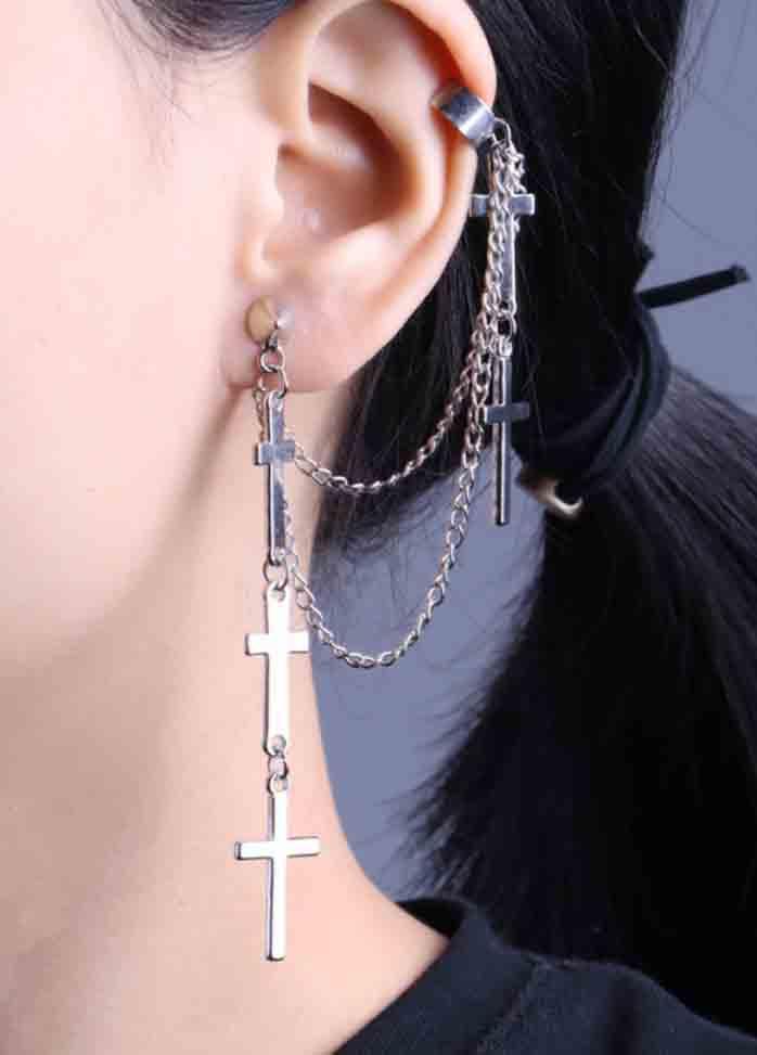 Cross Punk Earrings