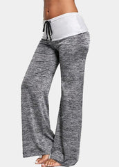 Lacing Patchwork Loose Pants
